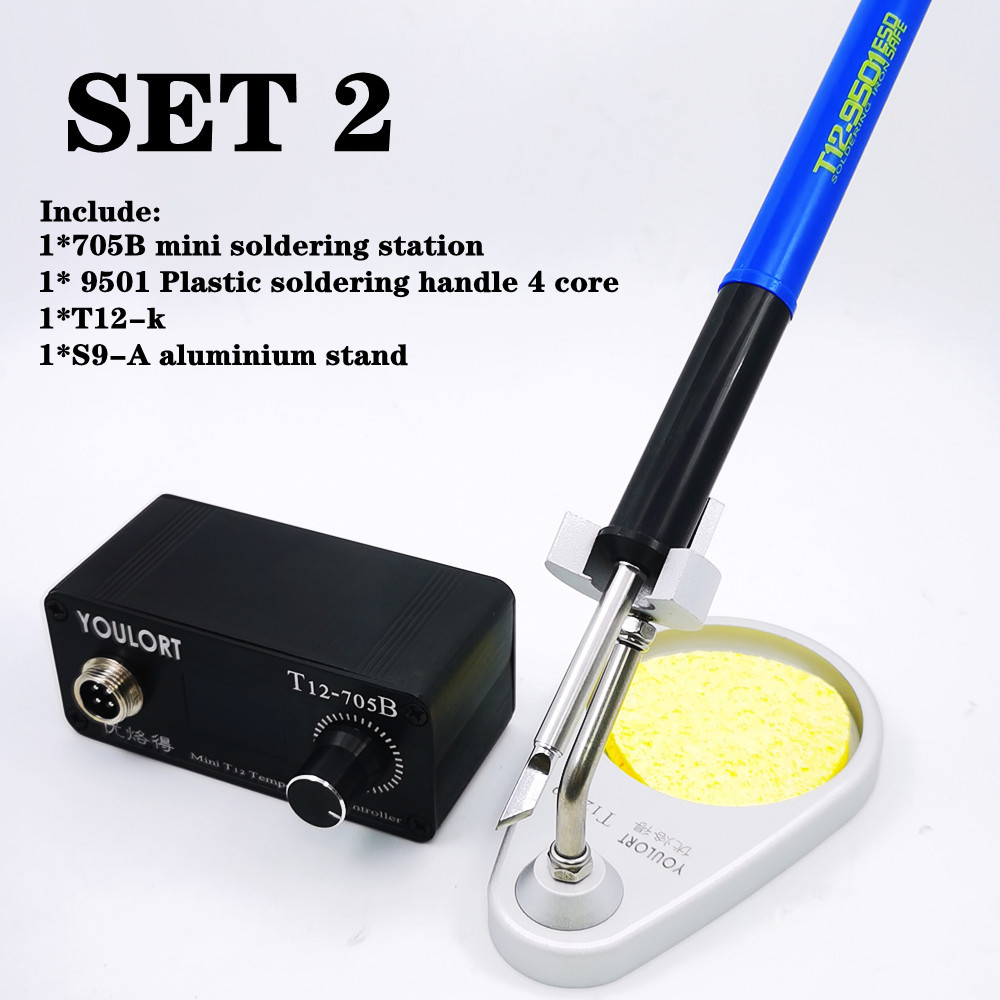 Паяльная станция MINI T12-705B – обзор и цена Soldering Station T12 Oled
