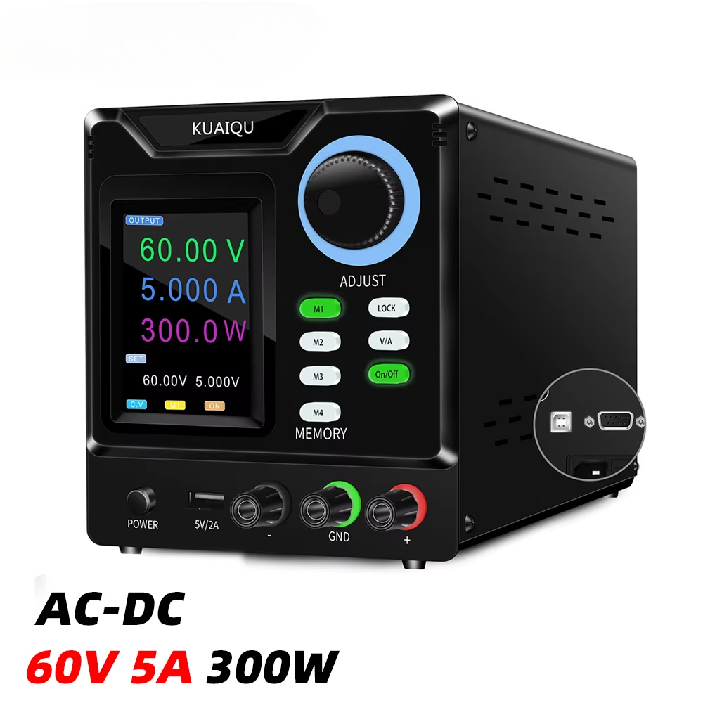 KUAIQU SPPS-D605-232 60 В 5 А  – обзор и цена Programmable Dc Power Supply 60V 5A