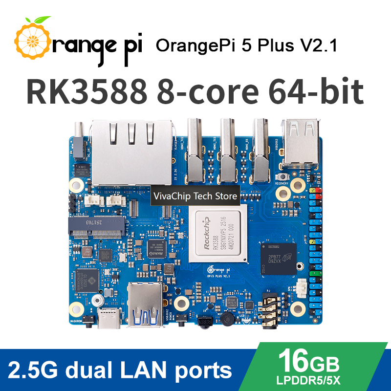 Плата для разработки VivaCT Or – обзор и цена Orange Pi 5 Plus 16Gb